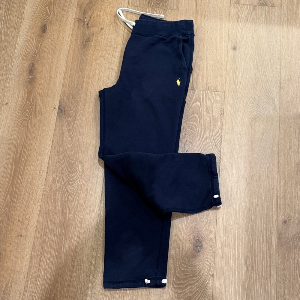 Polo by Ralph Lauren navy blue Sweatpants with Yellow Logo
